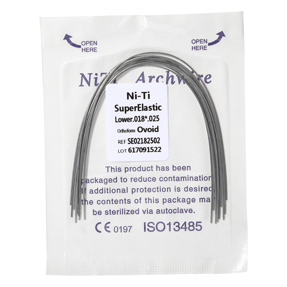 Dental Orthodontic Super Elastic Niti rectangular Arch Wire Ovoid Form