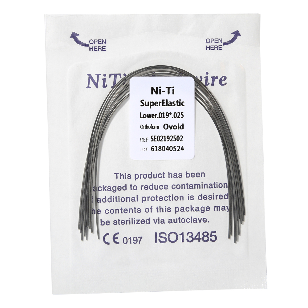 Dental Orthodontic Super Elastic Niti rectangular Arch Wire Ovoid Form