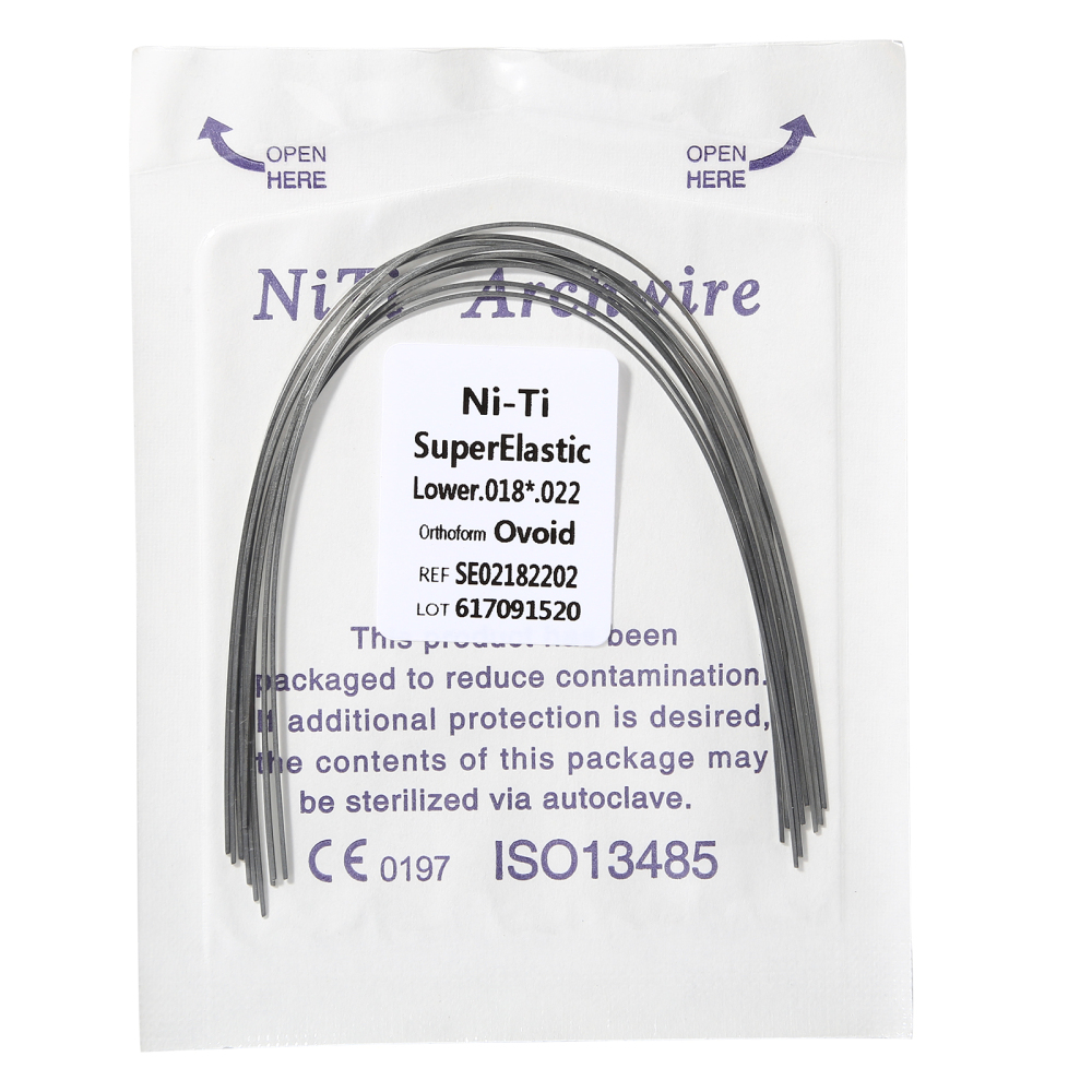 Dental Orthodontic Super Elastic Niti rectangular Arch Wire Ovoid Form