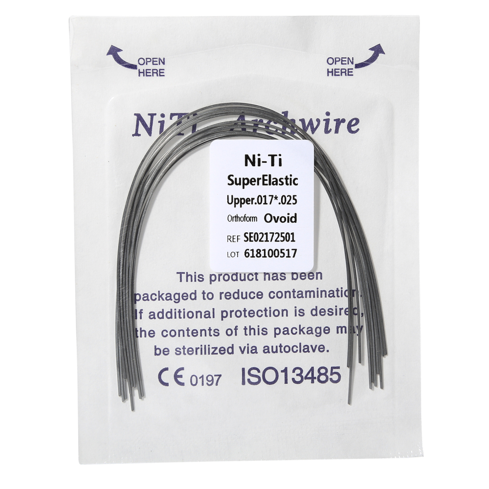 Dental Orthodontic Super Elastic Niti rectangular Arch Wire Ovoid Form