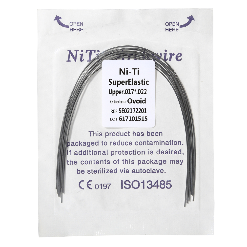 Dental Orthodontic Super Elastic Niti rectangular Arch Wire Ovoid Form