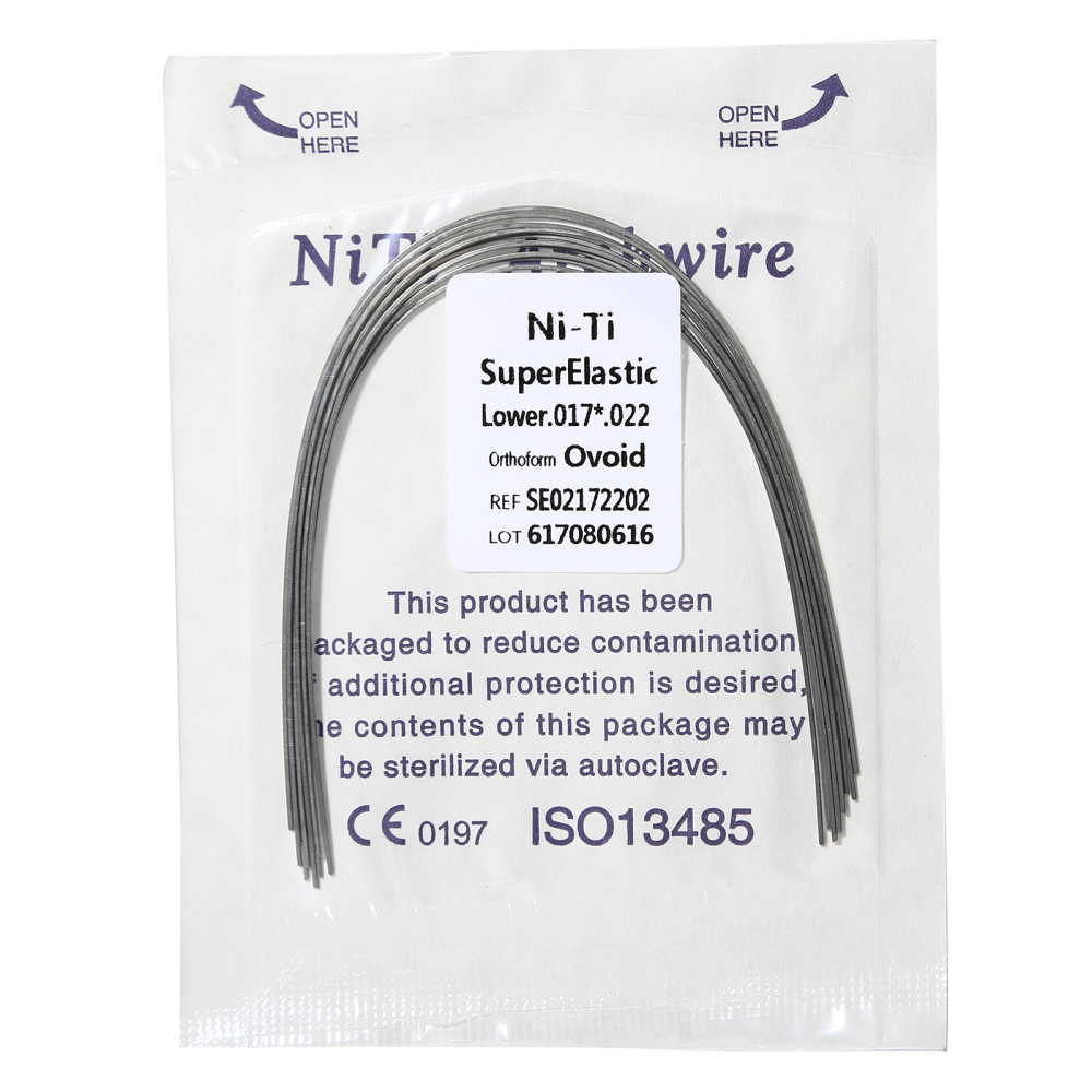 Dental Orthodontic Super Elastic Niti rectangular Arch Wire Ovoid Form