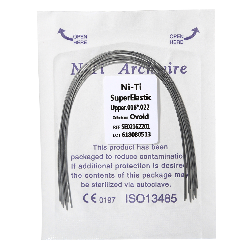 Dental Orthodontic Super Elastic Niti rectangular Arch Wire Ovoid Form