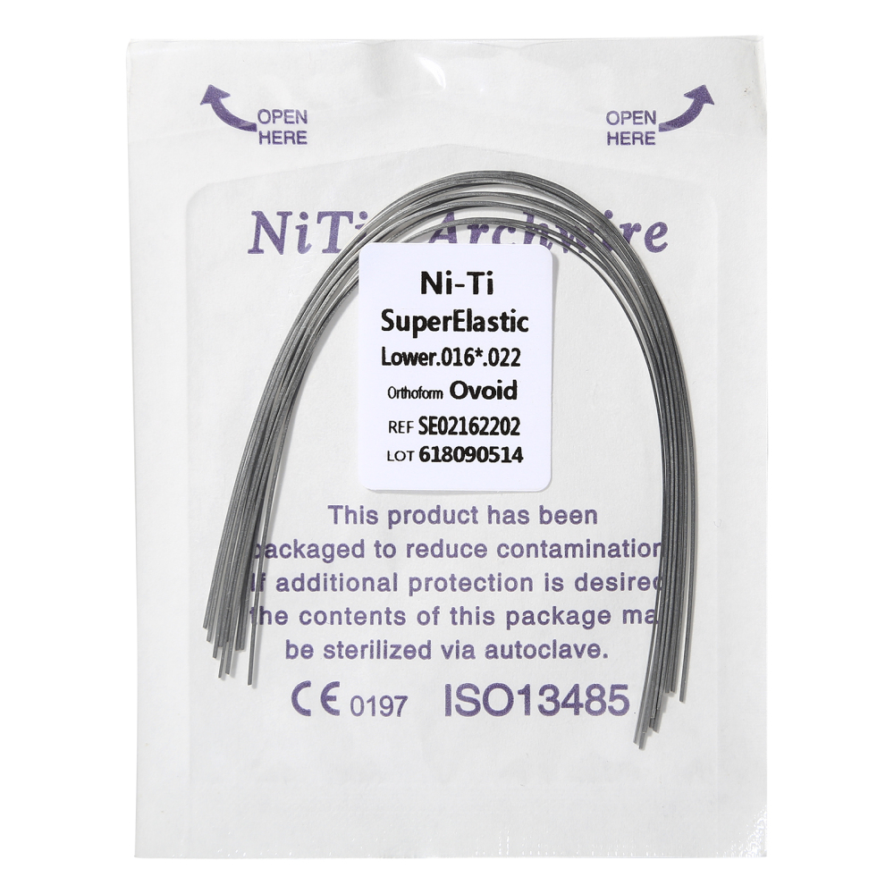 Dental Orthodontic Super Elastic Niti rectangular Arch Wire Ovoid Form