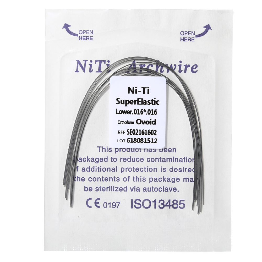 Dental Orthodontic Super Elastic Niti rectangular Arch Wire Ovoid Form