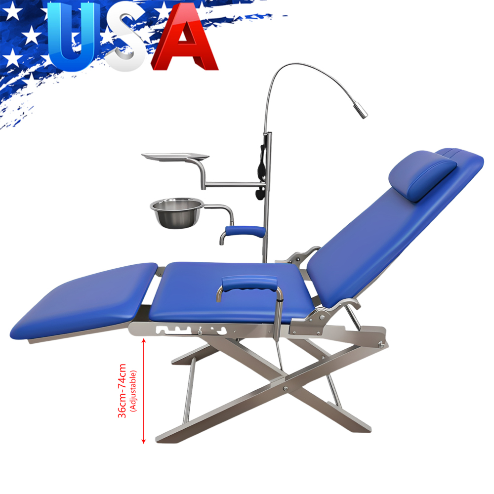 Portable Dental Delivery Unit Saliva Ejector 3-Way Syringe Air Compressor System