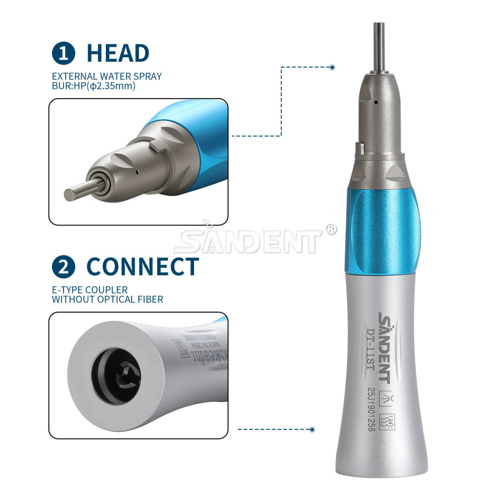 ST New type Dental Slow Low Speed latch Contra Angle Handpiece/ Straight Handpiece/ air Motor 4Hole