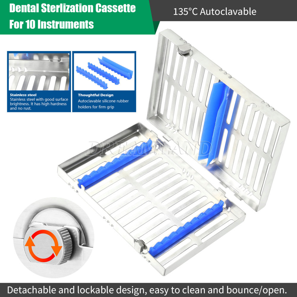 Dental Sterilization Cassette Rack Tray Hold 5, 10,20 Surgical Instruments