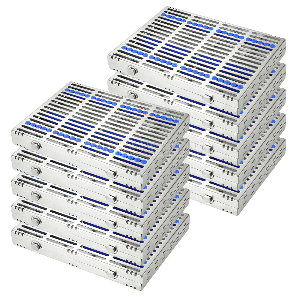 Dental Sterilization Cassette Rack Tray Hold 5, 10,20 Surgical Instruments