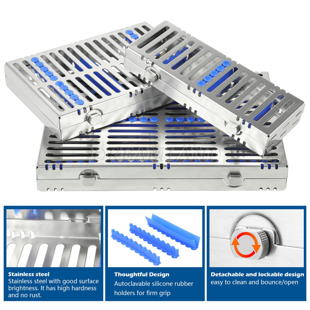 Dental Sterilization Cassette Rack Tray Hold 5, 10,20 Surgical Instruments