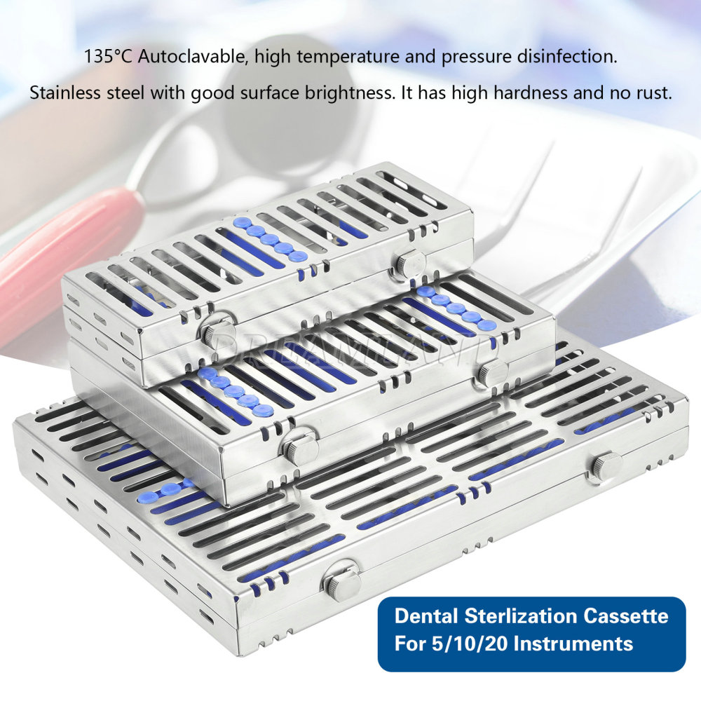 Dental Sterilization Cassette Rack Tray Hold 5, 10,20 Surgical Instruments