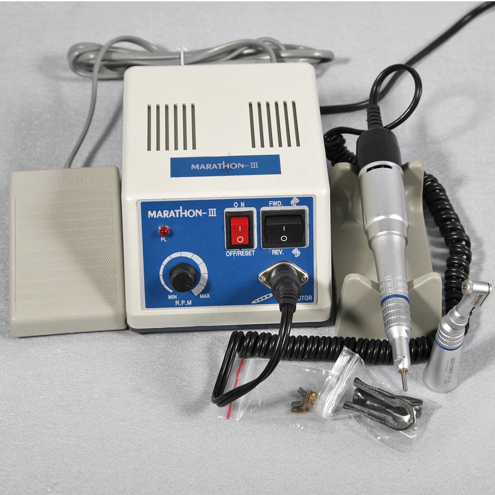 Dental Marathon Micromotor N3 Straight Contra Angle Handpiece 35K RPM +10Bur Tip