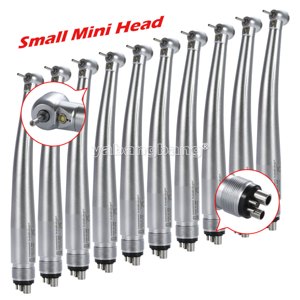 Dental E-generator LED Fiber Optic Handpiece 4Holes Mini Head Pediatric Kids