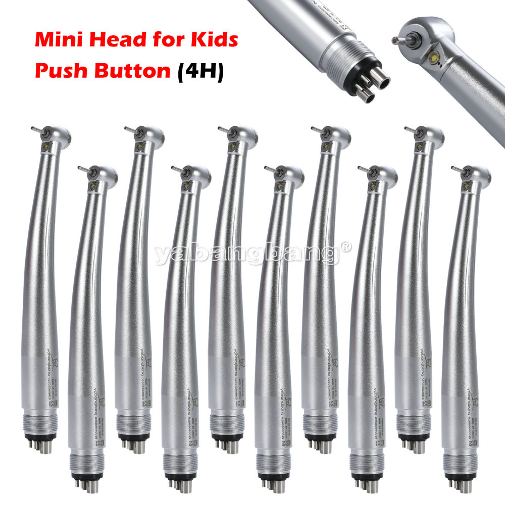 Dental E-generator LED Fiber Optic Handpiece 4Holes Mini Head Pediatric Kids