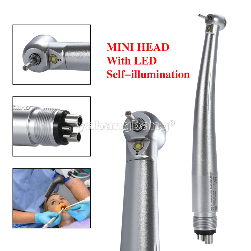 Dental E-generator LED Fiber Optic Handpiece 4Holes Mini Head Pediatric Kids