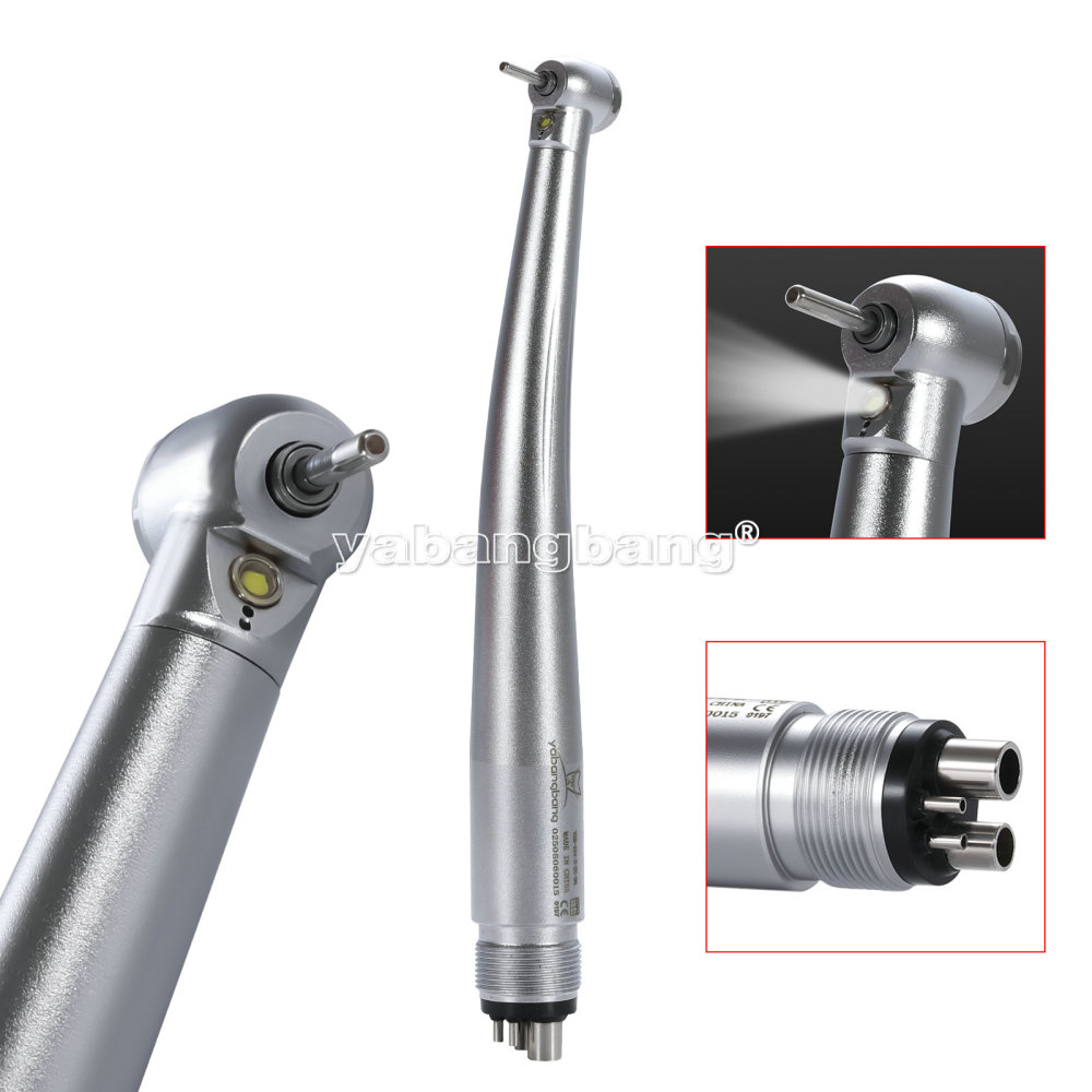 Dental E-generator LED Fiber Optic Handpiece 4Holes Mini Head Pediatric Kids