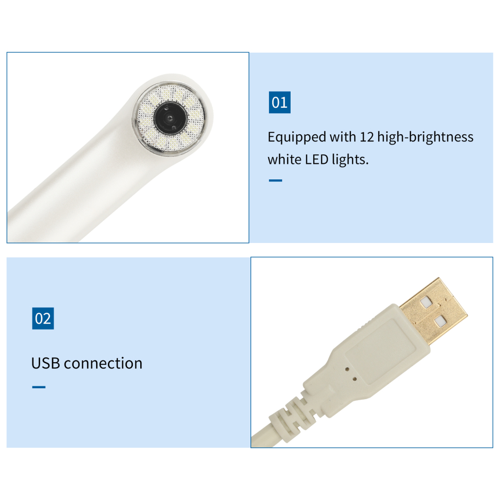 USB Intraoral Camera MD1030 1080P 1/3" HD CMOS COB White Light