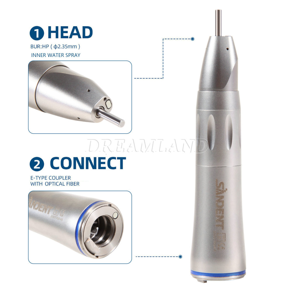 Dental 1:1 Fiber Optic Straight Low Speed Handpiece Inner-Spray