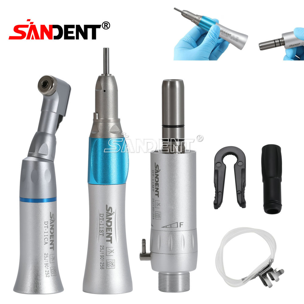 ST New type Dental Slow Low Speed latch Contra Angle Handpiece/ Straight Handpiece/ air Motor 4Hole