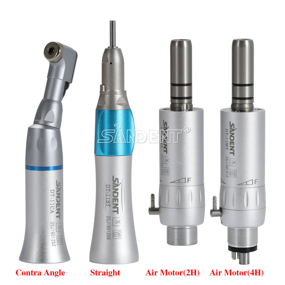 ST New type Dental Slow Low Speed latch Contra Angle Handpiece/ Straight Handpiece/ air Motor 4Hole