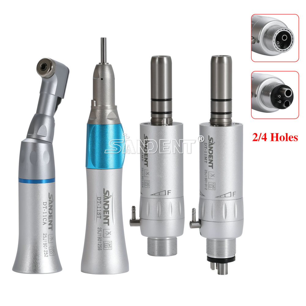 ST New type Dental Slow Low Speed latch Contra Angle Handpiece/ Straight Handpiece/ air Motor 4Hole