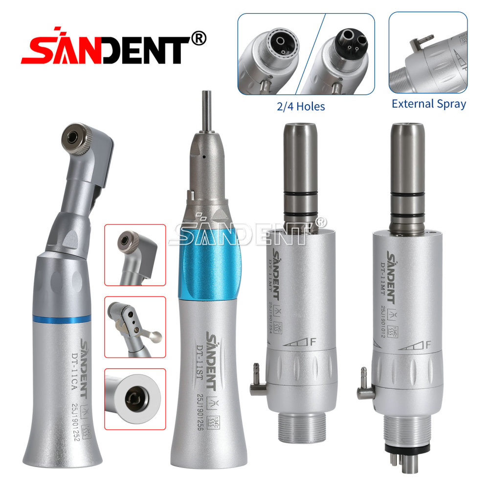 ST New type Dental Slow Low Speed latch Contra Angle Handpiece/ Straight Handpiece/ air Motor 4Hole