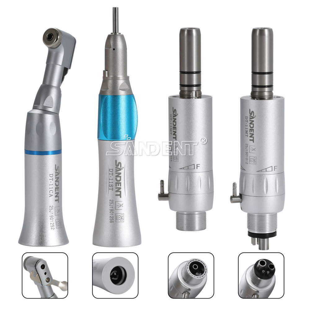 ST New type Dental Slow Low Speed latch Contra Angle Handpiece/ Straight Handpiece/ air Motor 4Hole