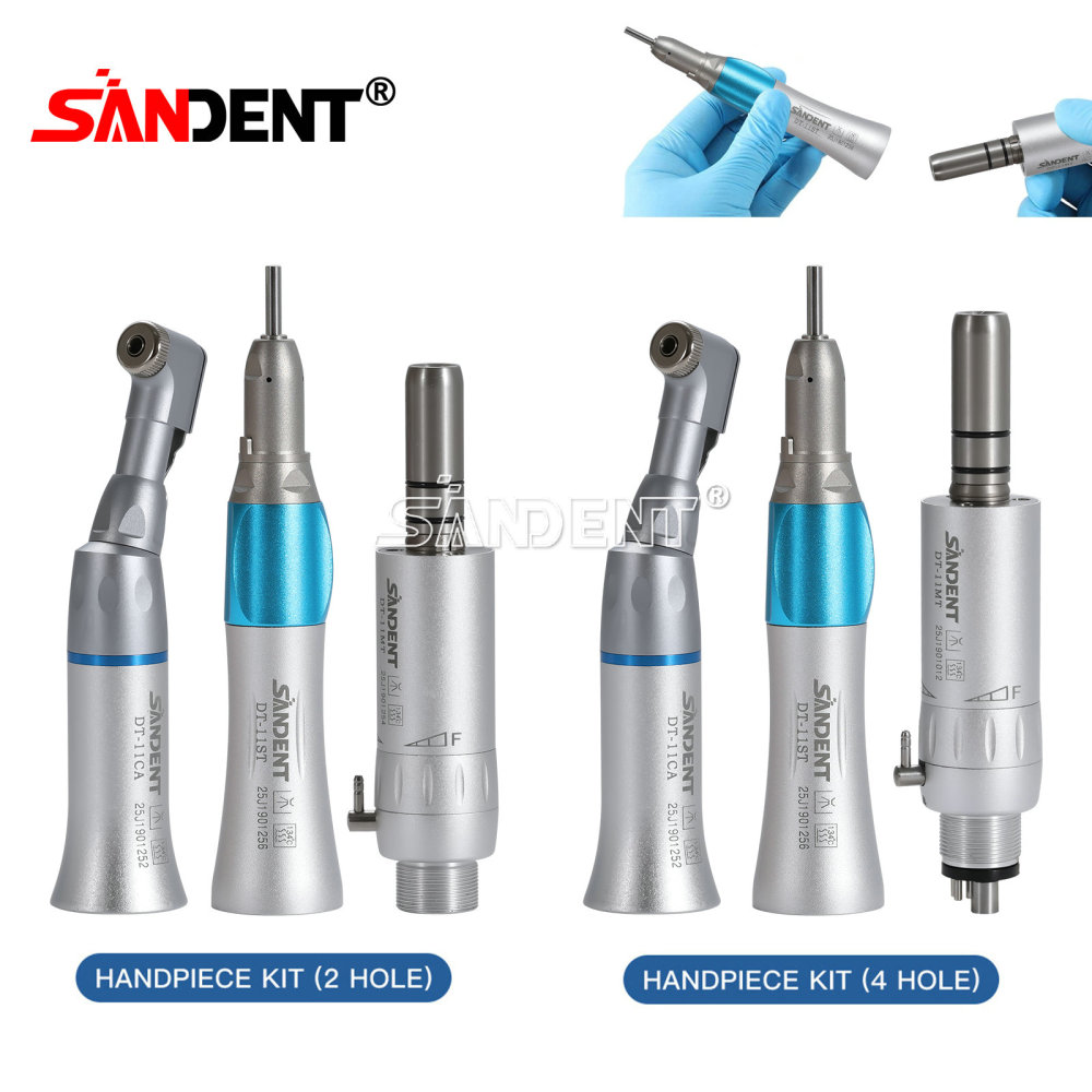 ST New type Dental Slow Low Speed latch Contra Angle Handpiece/ Straight Handpiece/ air Motor 4Hole