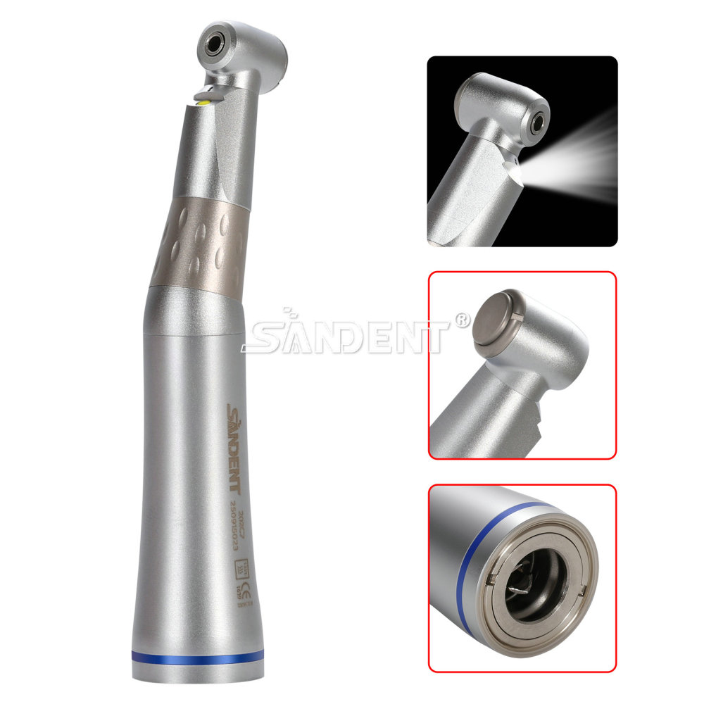 Dental Fiber Optic Contra Angle Low Speed LED Handpiece Inner water Spray DT