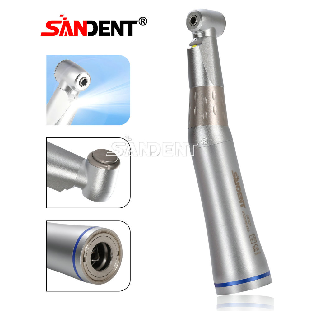 Dental Fiber Optic Contra Angle Low Speed LED Handpiece Inner water Spray DT