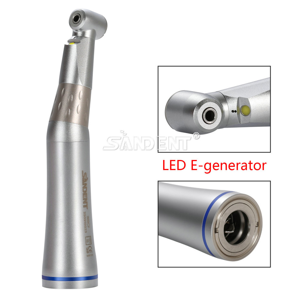 Dental Fiber Optic Contra Angle Low Speed LED Handpiece Inner water Spray DT