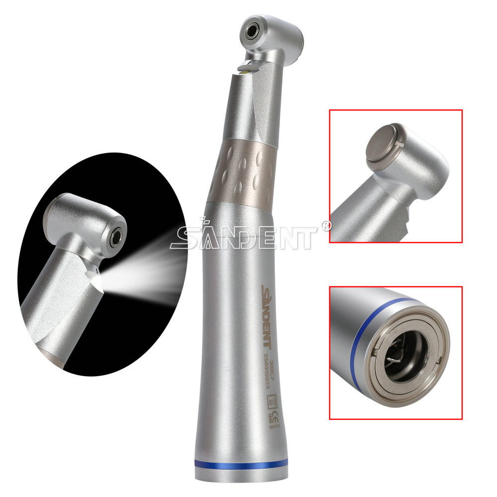 Dental Fiber Optic Contra Angle Low Speed LED Handpiece Inner water Spray DT