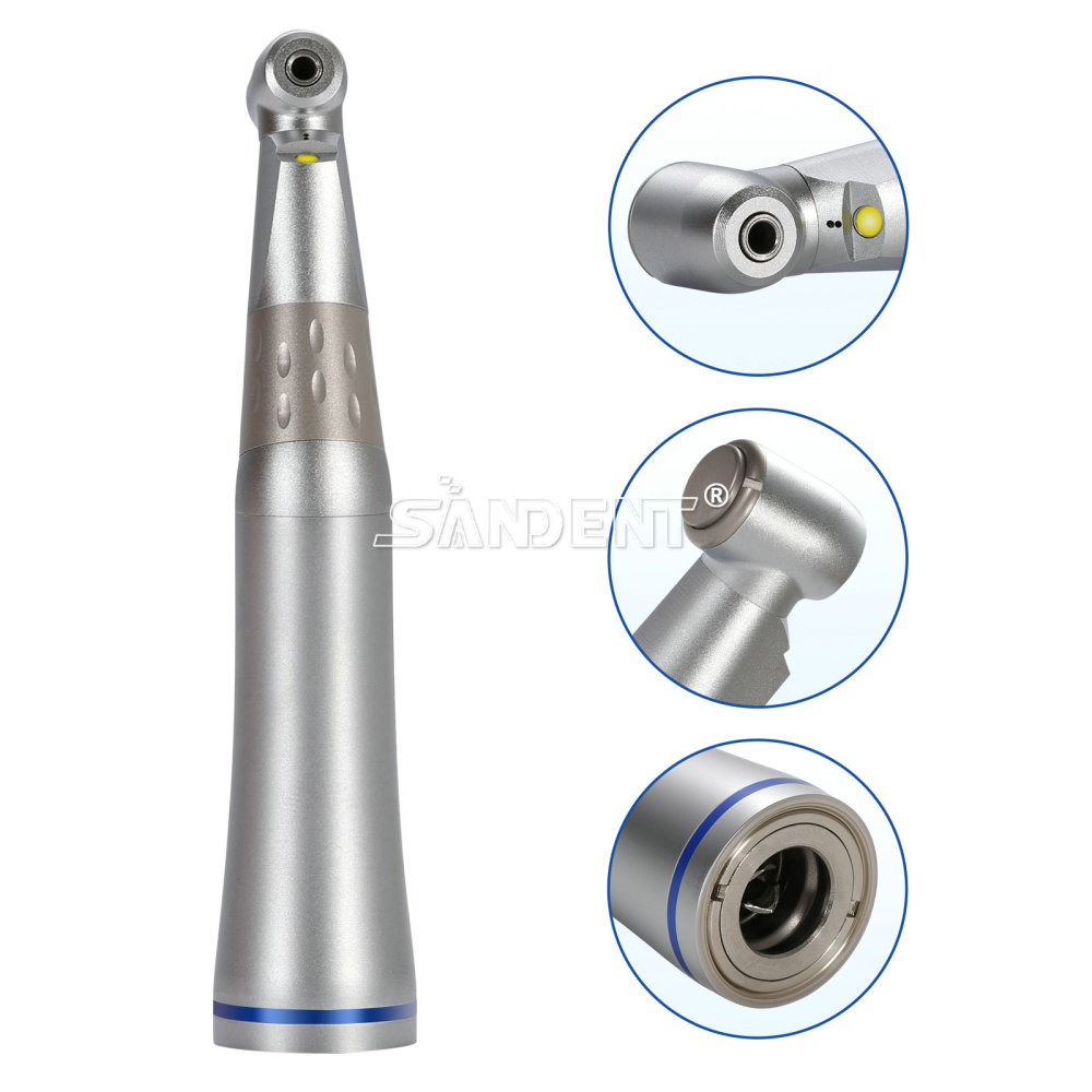 Dental Fiber Optic Contra Angle Low Speed LED Handpiece Inner water Spray DT