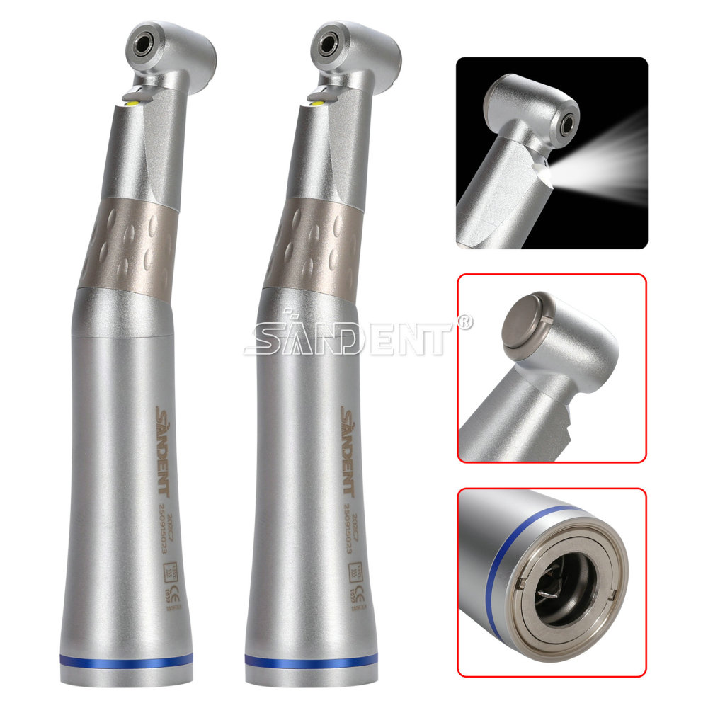 Dental Fiber Optic Contra Angle Low Speed LED Handpiece Inner water Spray DT