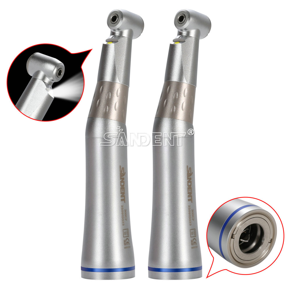 Dental Fiber Optic Contra Angle Low Speed LED Handpiece Inner water Spray DT