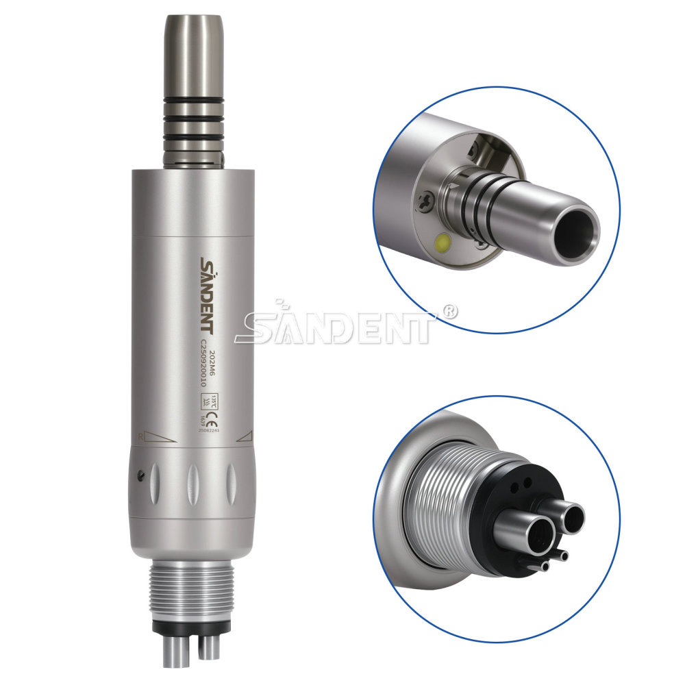 Dental Low Speed Air Motor Handpiece E-generator LED 4 Holes Internal water