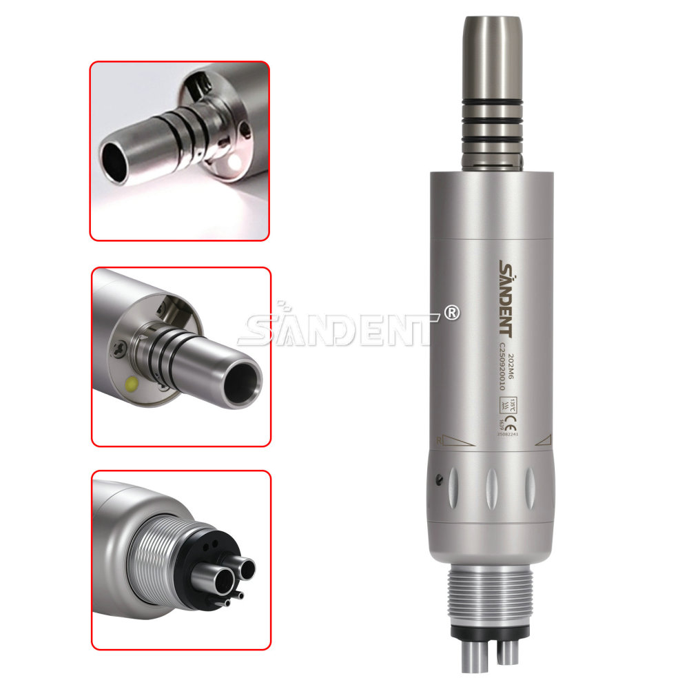 Dental Low Speed Air Motor Handpiece E-generator LED 4 Holes Internal water