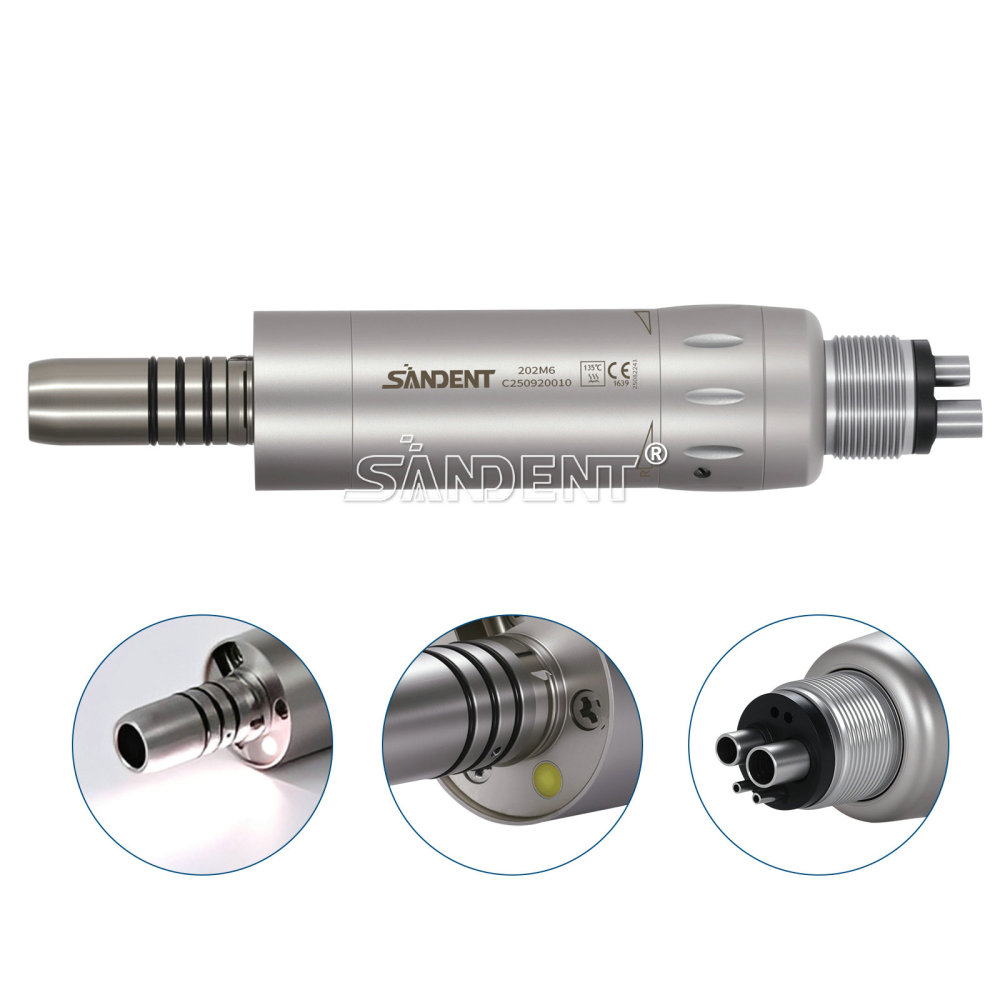 Dental Low Speed Air Motor Handpiece E-generator LED 4 Holes Internal water
