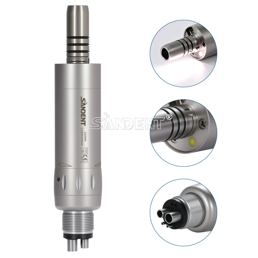 Dental Low Speed Air Motor Handpiece E-generator LED 4 Holes Internal water