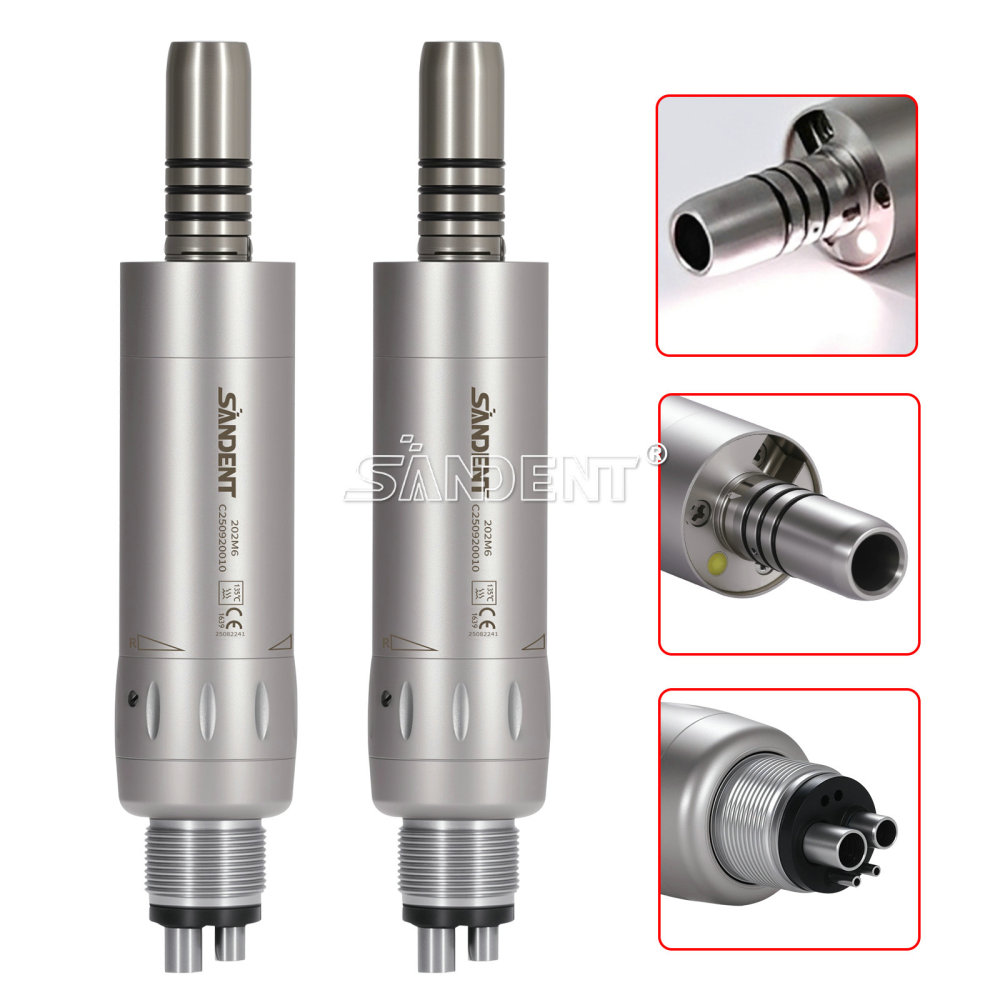 Dental Low Speed Air Motor Handpiece E-generator LED 4 Holes Internal water