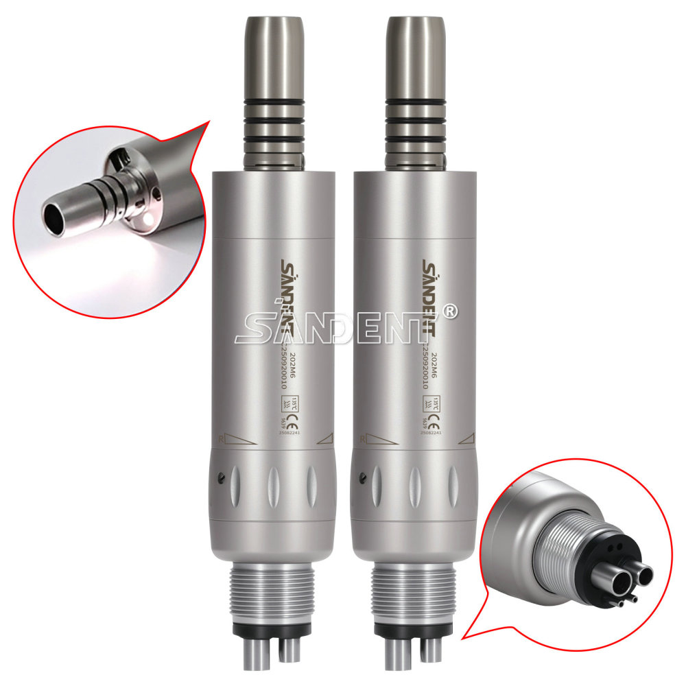 Dental Low Speed Air Motor Handpiece E-generator LED 4 Holes Internal water