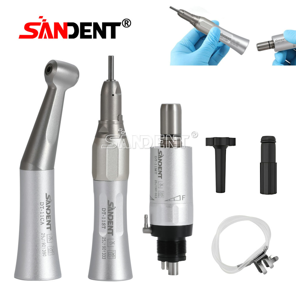 Dental Slow Low Speed Contra Angle Handpiece/ Straight Handpiece/ air Motor 2/4Hole SANDENT