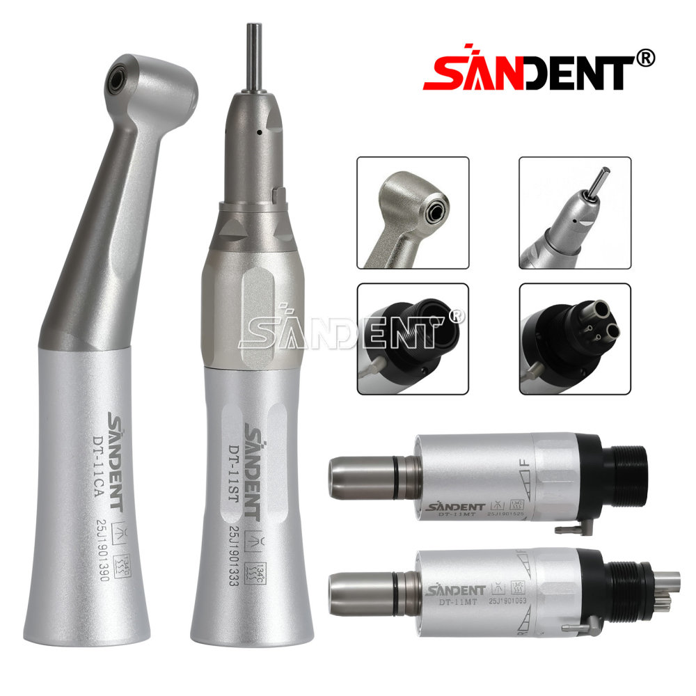 Dental Slow Low Speed Contra Angle Handpiece/ Straight Handpiece/ air Motor 2/4Hole SANDENT