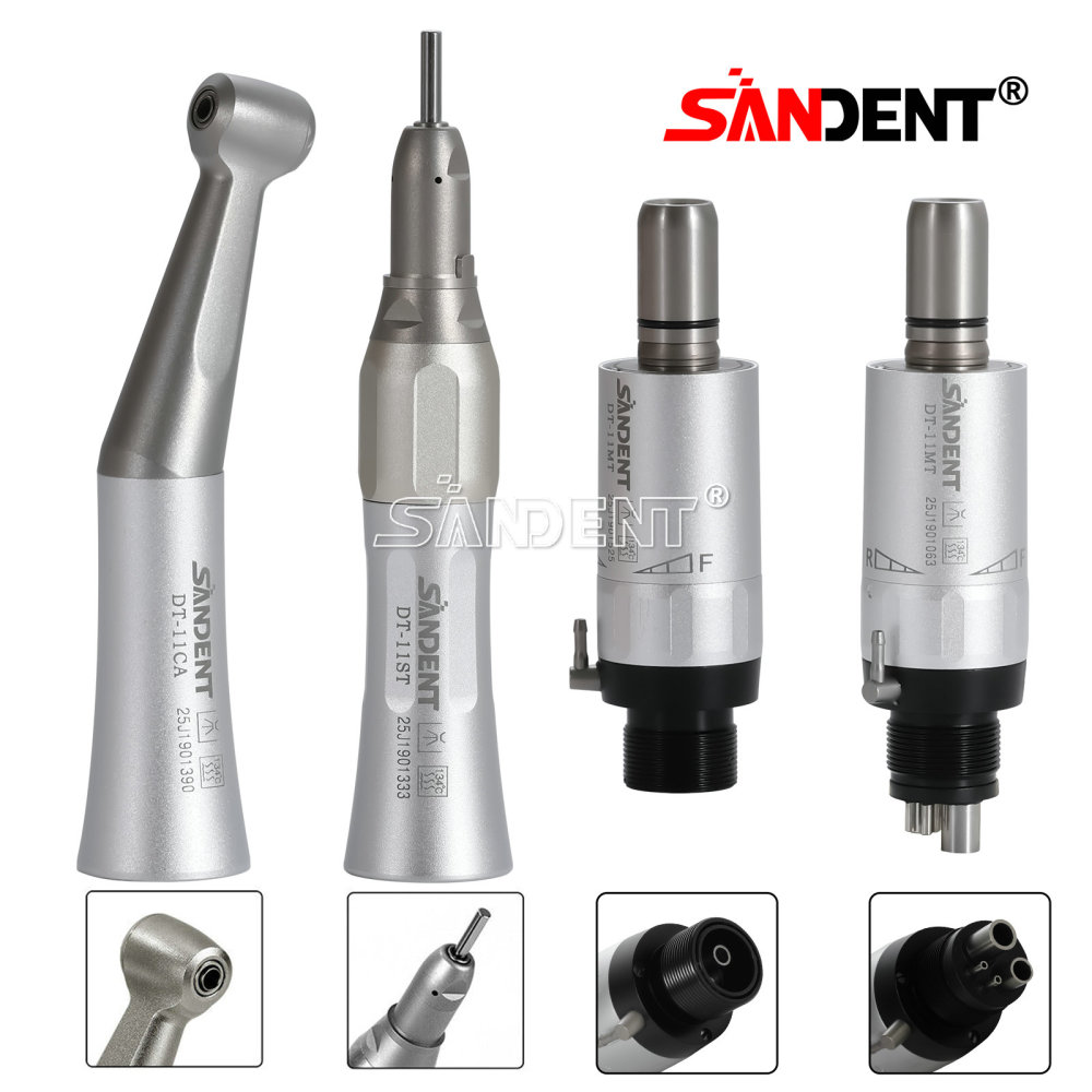 Dental Slow Low Speed Contra Angle Handpiece/ Straight Handpiece/ air Motor 2/4Hole SANDENT
