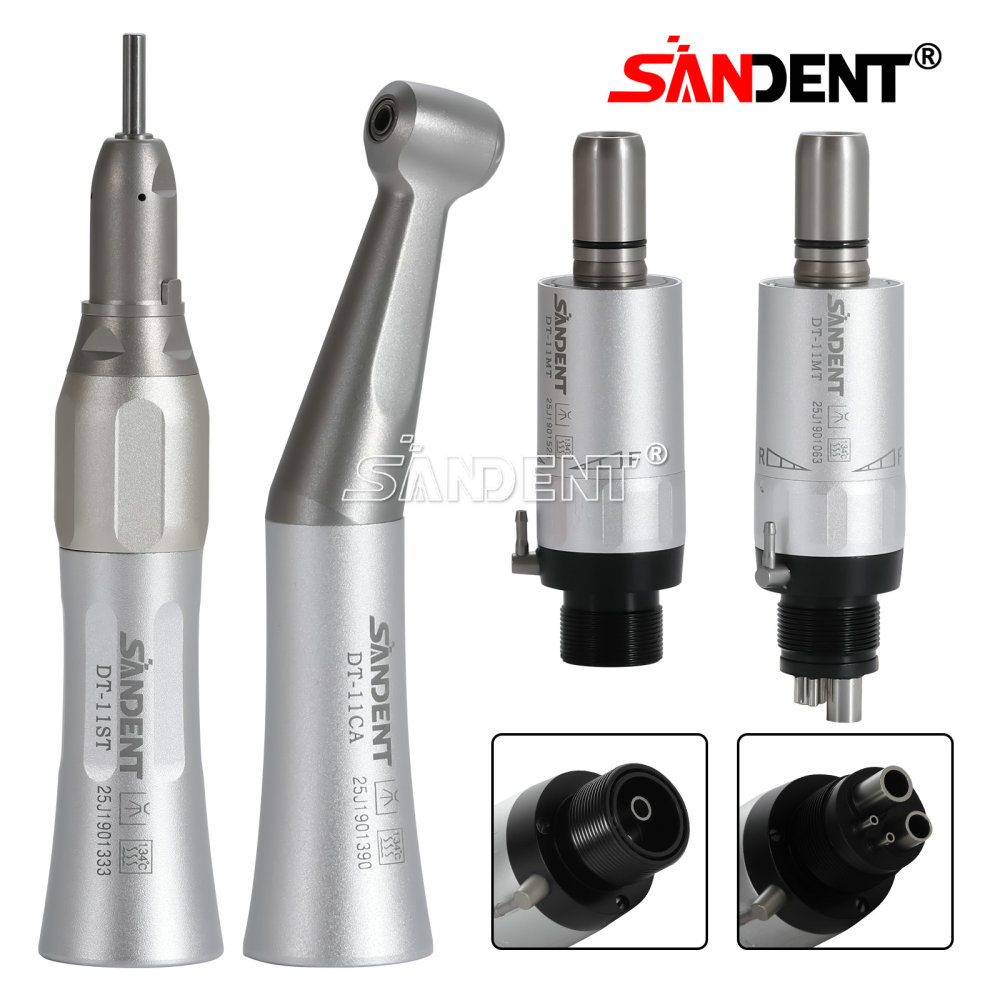 Dental Slow Low Speed Contra Angle Handpiece/ Straight Handpiece/ air Motor 2/4Hole SANDENT