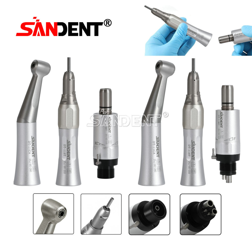Dental Slow Low Speed Contra Angle Handpiece/ Straight Handpiece/ air Motor 2/4Hole SANDENT