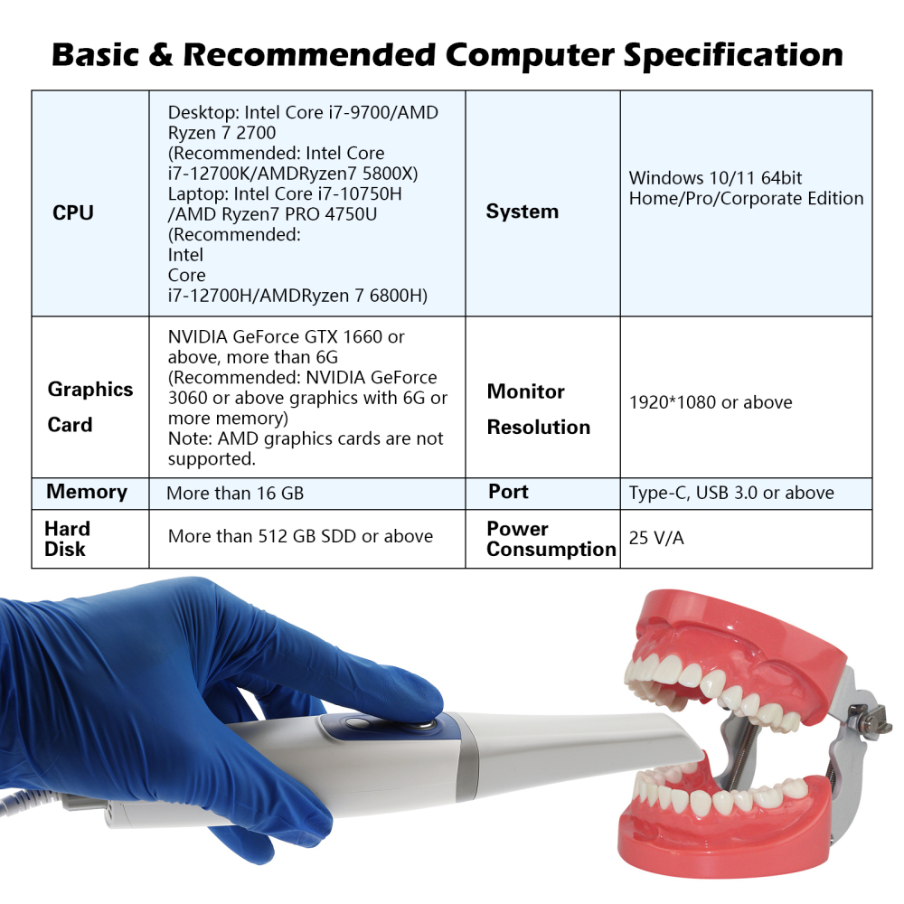 Dental Digital Impression Intra-Oral Scanner 3DS V5