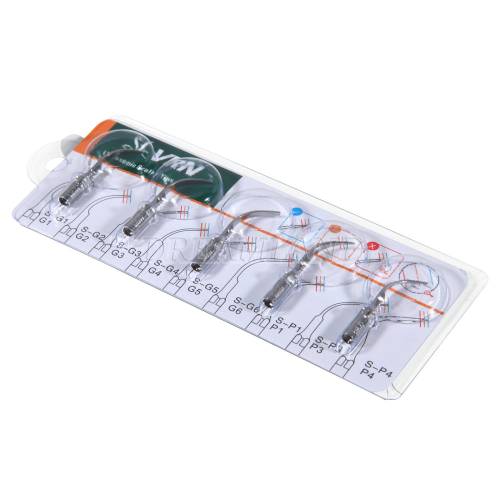 Dental Ultrasonic Scaler Unit + Handpiece + 5 Tips Teeth Cleaning Cleaner