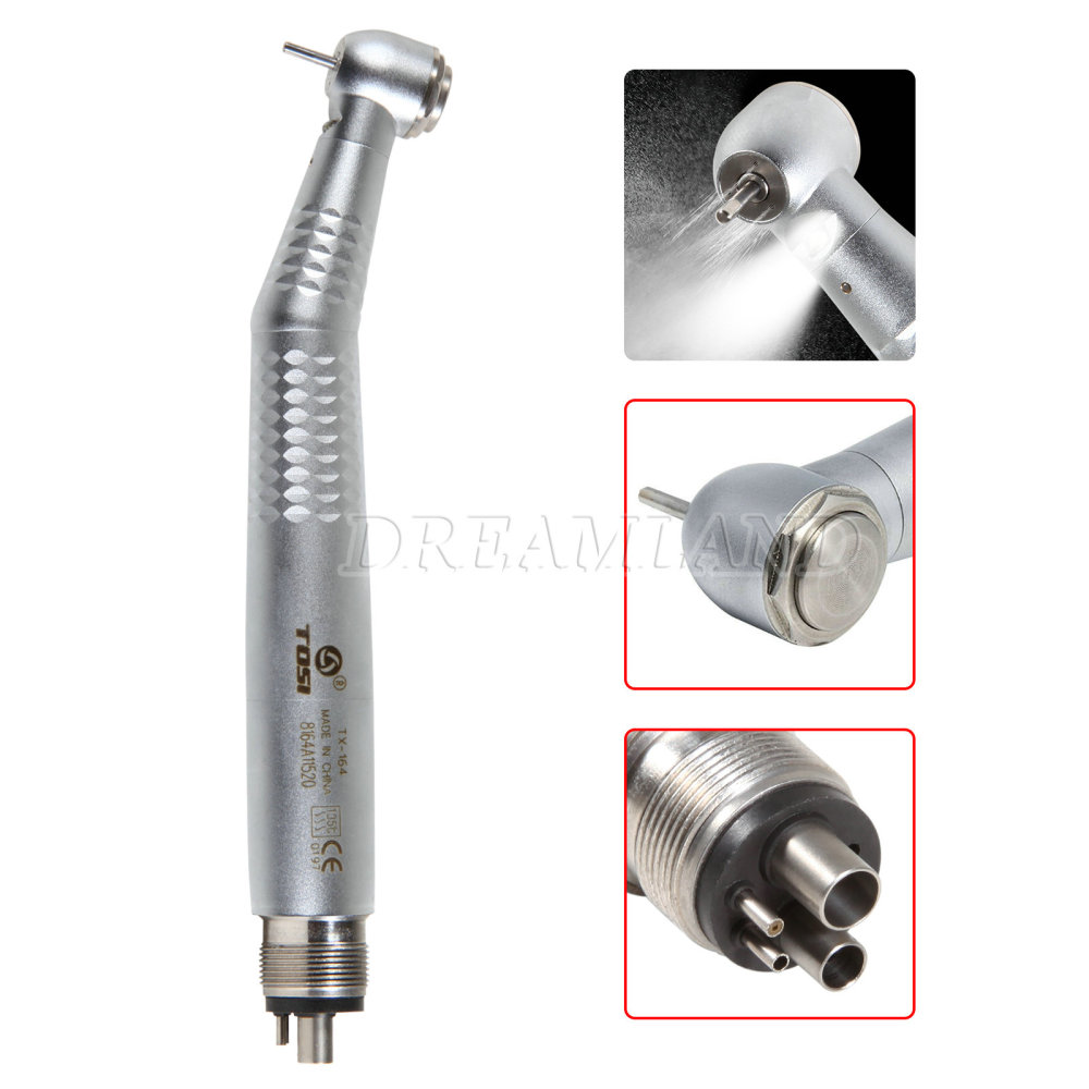 Tosi E-generator LED Fiber Optic Dental High Speed Handpiece 4-Hole