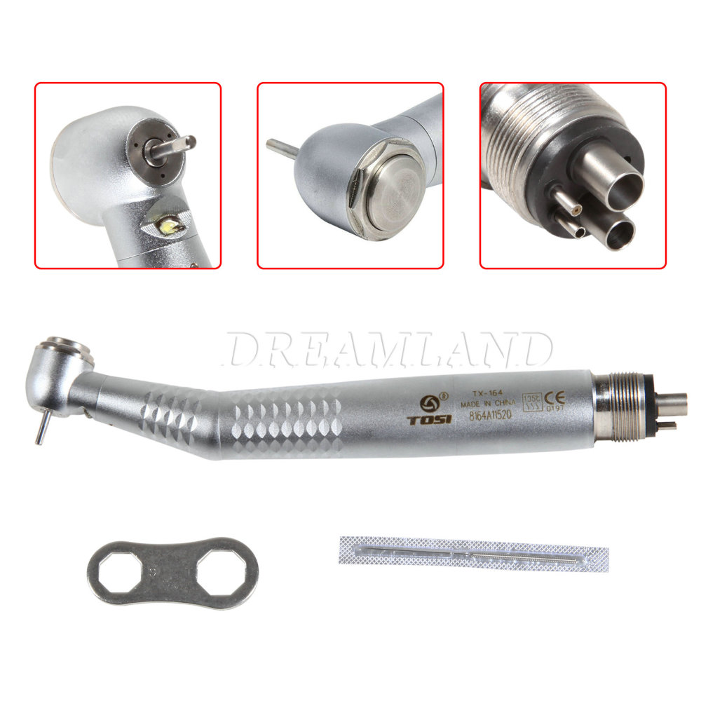 Tosi E-generator LED Fiber Optic Dental High Speed Handpiece 4-Hole